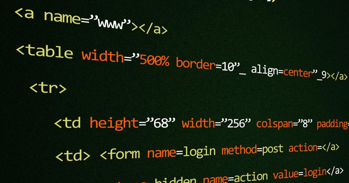 Close-up of HTML code lines highlighting web development concepts and techniques.